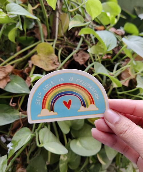Self love is a celebration sticker